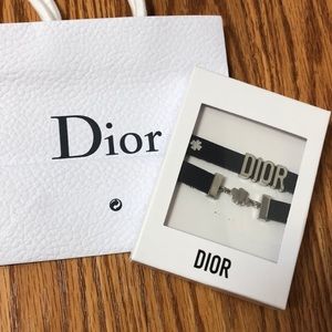Dior double wrapped leather bracelet